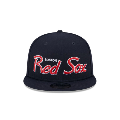 Boston Red Sox Wordmark Black Embroidered Snapback Cap