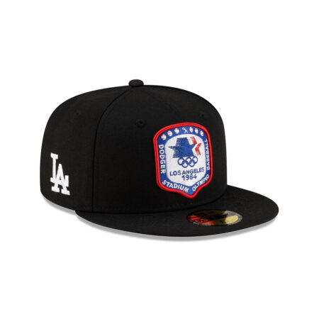Los Angeles Dodgers 1984 Olympics Heritage Fitted Cap in Black