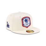 Los Angeles Dodgers 1984 Olympics Heritage Fitted Cap in Chrome White