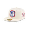 Los Angeles Dodgers 1984 Olympics Heritage Fitted Cap in Chrome White