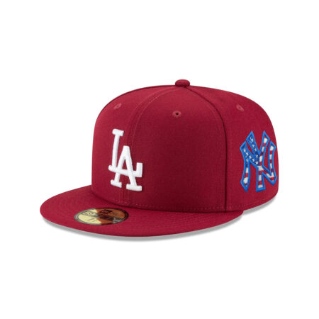 Los Angeles Dodgers 2024 World Series Champions Fitted Cap in Cardinal
