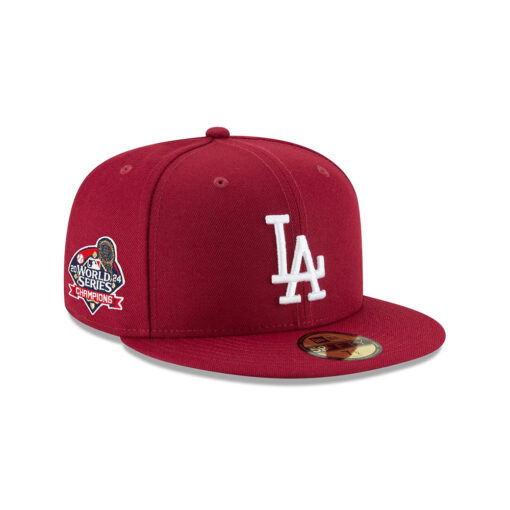 Los Angeles Dodgers 2024 World Series Champions Fitted Cap in Cardinal