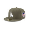 Los Angeles Dodgers 2024 World Series Champions Fitted Cap in New Olive