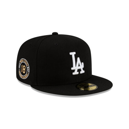 Los Angeles Dodgers 2025 World Series MVP Yoshinobu Yamamoto Black Stitched Fitted Hat