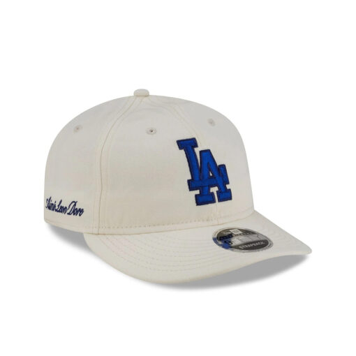 Los Angeles Dodgers Aime Leon Dore Chrome White Retro Crown Embroidered Strapback Hat