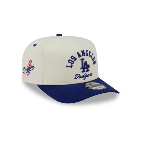Los Angeles Dodgers Arched Chrome White Embroidered A-Frame Snapback Hat
