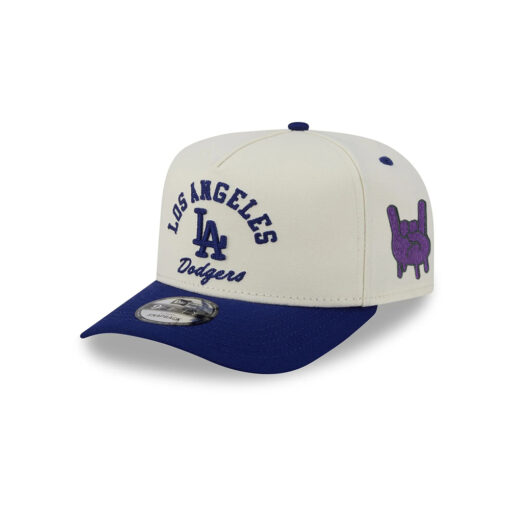 Los Angeles Dodgers Arched Chrome White Embroidered A-Frame Snapback Hat