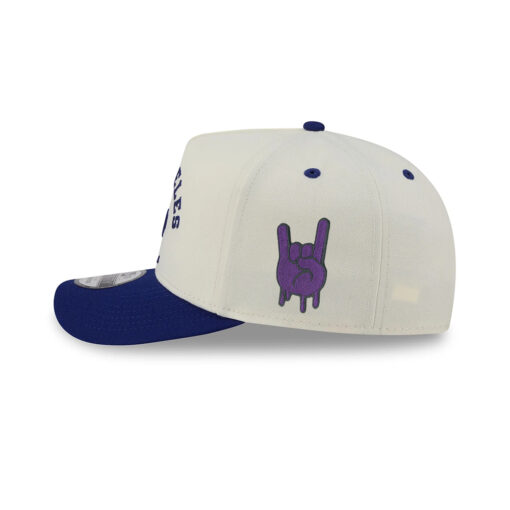 Los Angeles Dodgers Arched Chrome White Embroidered A-Frame Snapback Hat