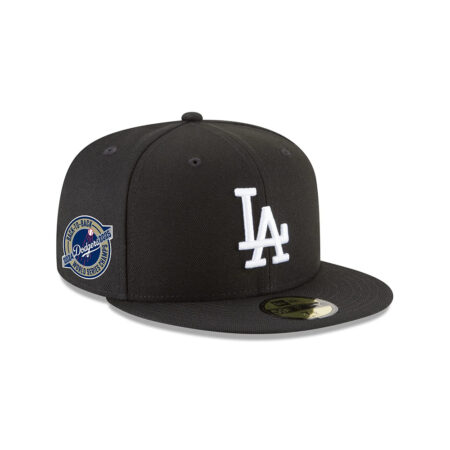 Los Angeles Dodgers Back-to-Back Champions Circle Fitted Cap in Black