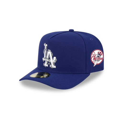 Los Angeles Dodgers Barbed Wire A-Frame Fitted Cap in Royal