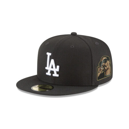 Los Angeles Dodgers Black and White Basic Fitted Cap