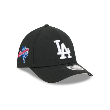 Los Angeles Dodgers Black and White M-Crown Black Embroidered Stretch Fit Cap