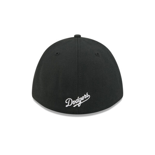 Los Angeles Dodgers Black and White M-Crown Black Embroidered Stretch Fit Cap