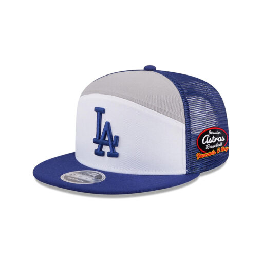 Los Angeles Dodgers Block Split Panel Stitched Trucker Cap