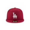 Los Angeles Dodgers Cardinal Basic Fitted Cap in Red