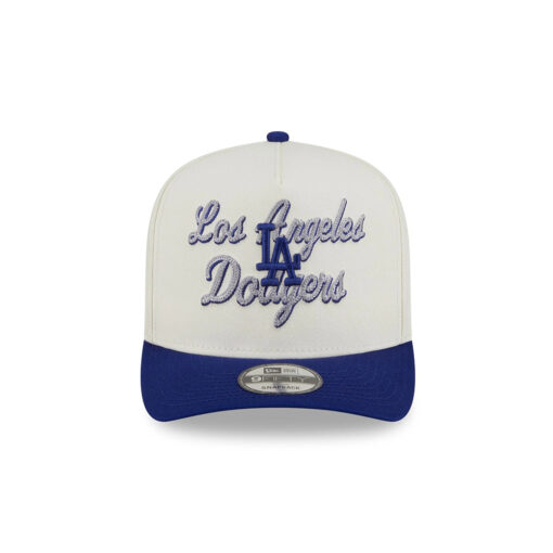 Los Angeles Dodgers Chainstitch A-Frame Snapback in White Los Angeles Dodgers Chainstitch A-Frame Snapback in White