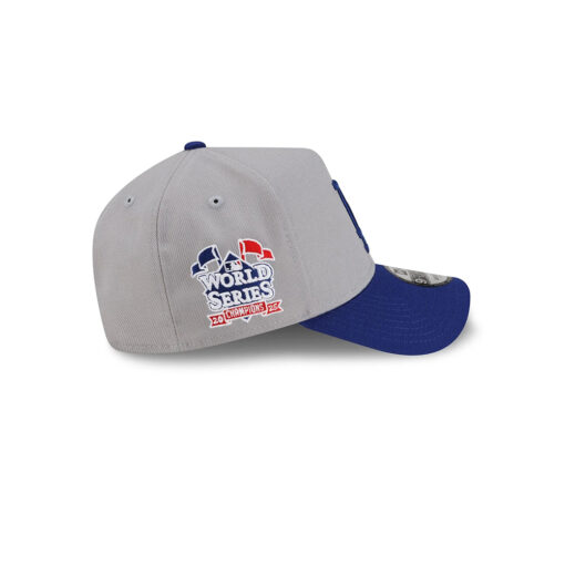 Los Angeles Dodgers Champions Flag Side Patch A-Frame Snapback in Gray