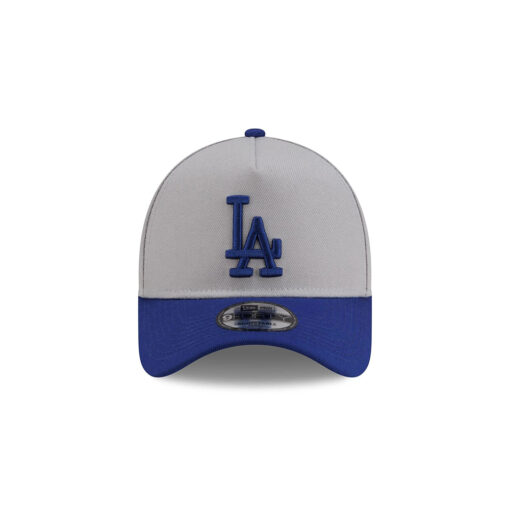 Los Angeles Dodgers Champions Flag Side Patch A-Frame Snapback in Gray