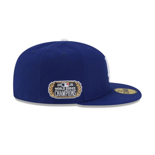 Los Angeles Dodgers Champions Gilded Side Patch Fitted Cap in Royal