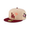 Los Angeles Dodgers Champions Players Fitted Cap in Cream