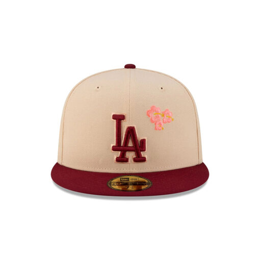 Los Angeles Dodgers Champions Players Fitted Cap in Cream