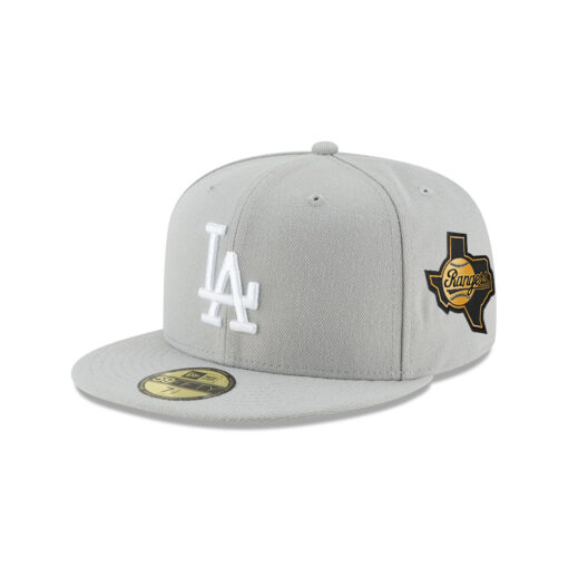 Los Angeles Dodgers Champions Samurai Fitted Cap in Gray Los Angeles Dodgers Champions Samurai Fitted Cap in Gray