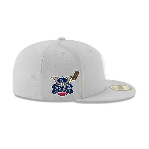 Los Angeles Dodgers Champions Samurai Fitted Cap in Gray Los Angeles Dodgers Champions Samurai Fitted Cap in Gray