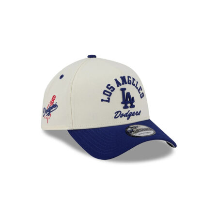 Los Angeles Dodgers Chrome White Arched Embroidered A-Frame Snapback Hat