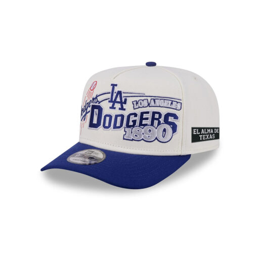 Los Angeles Dodgers Chrome White Classic Cream Embroidered A-Frame Snapback Cap