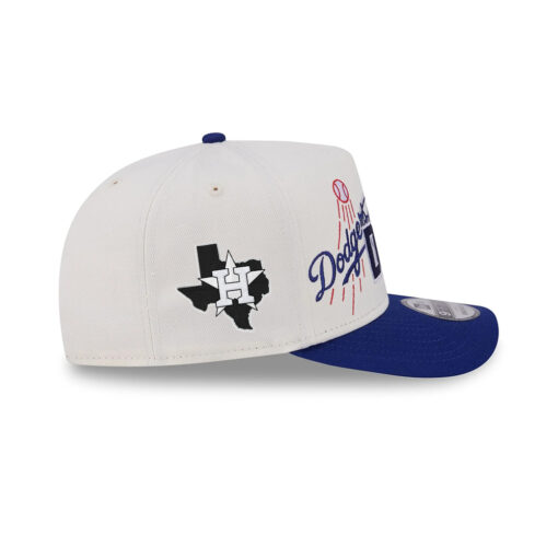 Los Angeles Dodgers Chrome White Classic Cream Embroidered A-Frame Snapback Cap