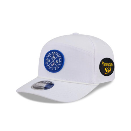 Los Angeles Dodgers Circle Logo Split-Panel Stretch-Snap in White