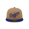 Los Angeles Dodgers Classic 8-Bit Wordmark Fitted Cap in Brown 1 Los Angeles Dodgers Classic 8-Bit Wordmark Fitted Cap in Brown