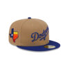 Los Angeles Dodgers Classic 8-Bit Wordmark Fitted Cap in Brown 2 Los Angeles Dodgers Classic 8-Bit Wordmark Fitted Cap in Brown