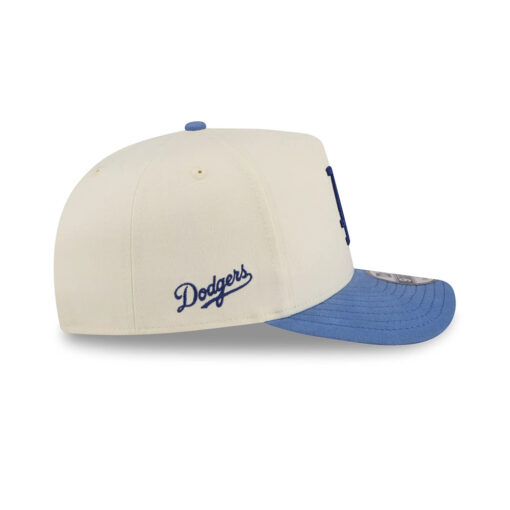 Los Angeles Dodgers Cotton Brush Pre-Curved A-Frame Snapback in Cream
