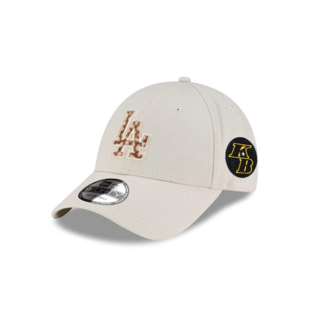 Los Angeles Dodgers Faux Pony Adjustable Cap in Cream