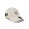 Los Angeles Dodgers Faux Pony Adjustable Cap in Cream 1 Los Angeles Dodgers Faux Pony Adjustable Cap in Cream