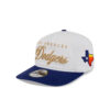 Los Angeles Dodgers Gold Scripted White Embroidered Adjustable Cap