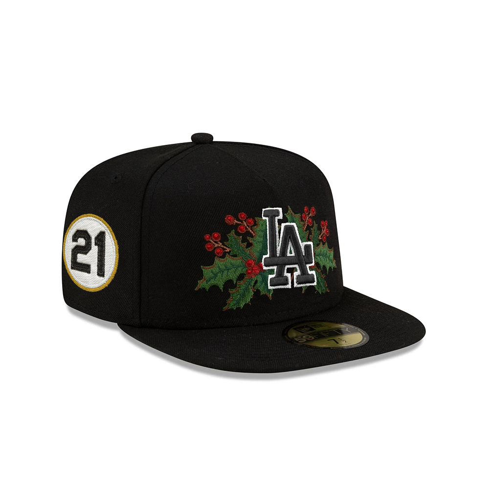 Los Angeles Dodgers Holly A-Frame Fitted Cap in Black Los Angeles Dodgers Holly A-Frame Fitted Cap in Black