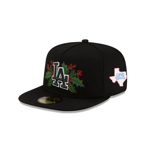 Los Angeles Dodgers Holly A-Frame Fitted Cap in Black Los Angeles Dodgers Holly A-Frame Fitted Cap in Black