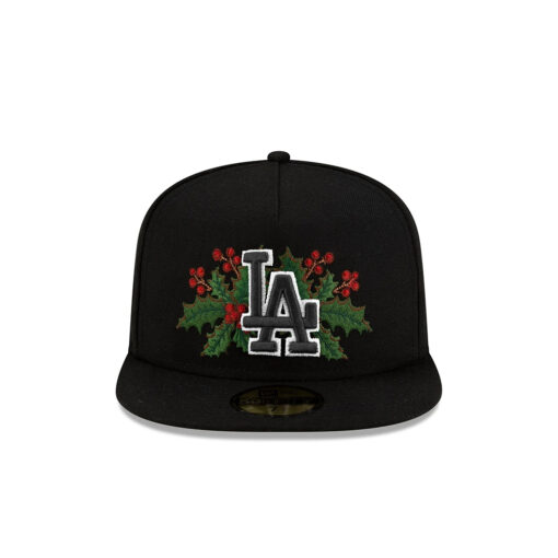 Los Angeles Dodgers Holly A-Frame Fitted Cap in Black Los Angeles Dodgers Holly A-Frame Fitted Cap in Black