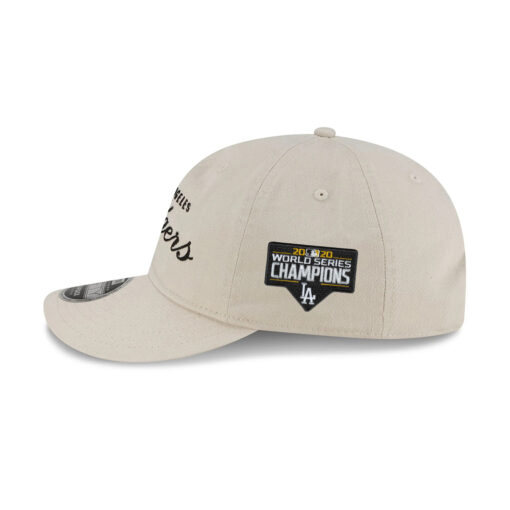 Los Angeles Dodgers Ivory Retro Crown Adjustable Cap in Cream Los Angeles Dodgers Ivory Retro Crown Adjustable Cap in Cream