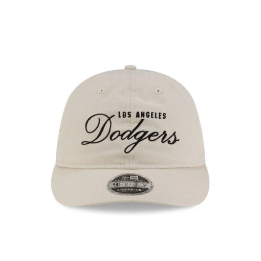 Los Angeles Dodgers Ivory Retro Crown Adjustable Cap in Cream Los Angeles Dodgers Ivory Retro Crown Adjustable Cap in Cream