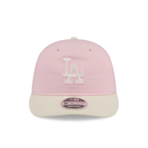 Los Angeles Dodgers Light Pink Retro Crown Pink Embroidered Snapback Cap