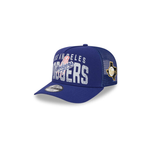 Los Angeles Dodgers Logo Fade Royal Kids Stitched A-Frame Trucker Hat