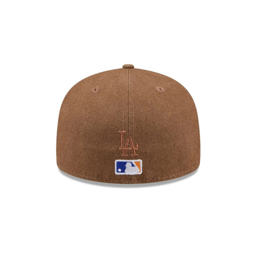 Los Angeles Dodgers Logo Scribble Fitted Cap in Brown