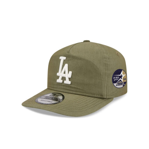Los Angeles Dodgers Nylon Adjustable Cap in Olive Green