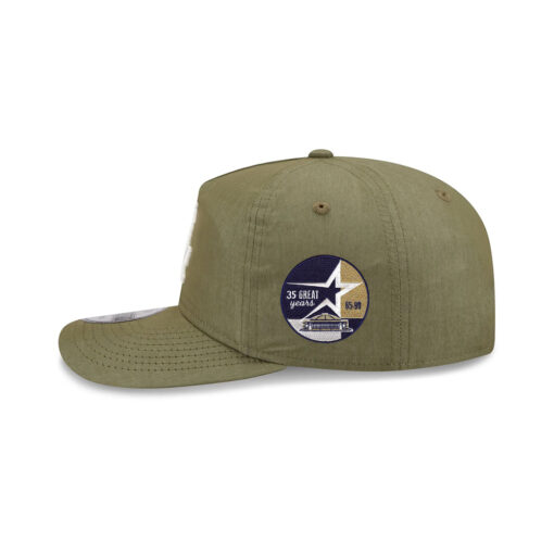 Los Angeles Dodgers Nylon Adjustable Cap in Olive Green