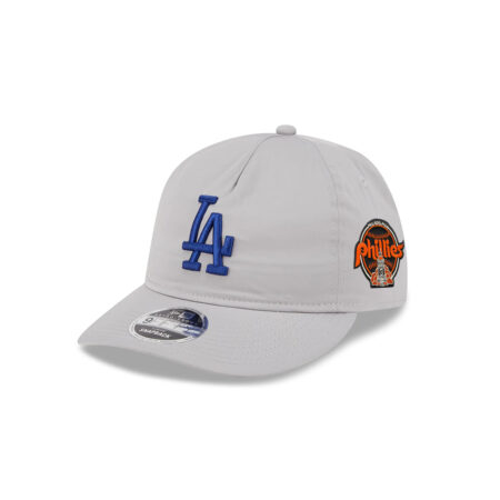 Los Angeles Dodgers Nylon Retro Crown A-Frame Snapback in Gray