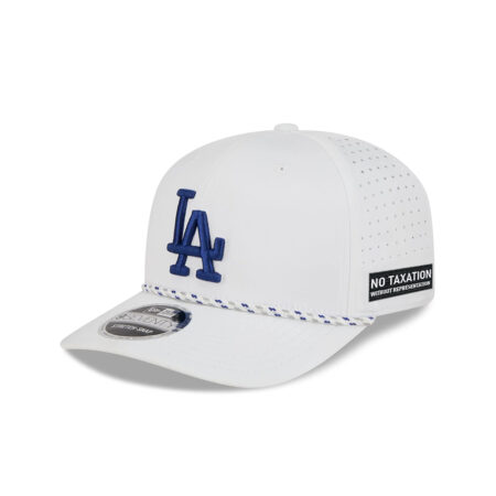 Los Angeles Dodgers Performance Rope Optic White Embroidered Stretch Snap Cap