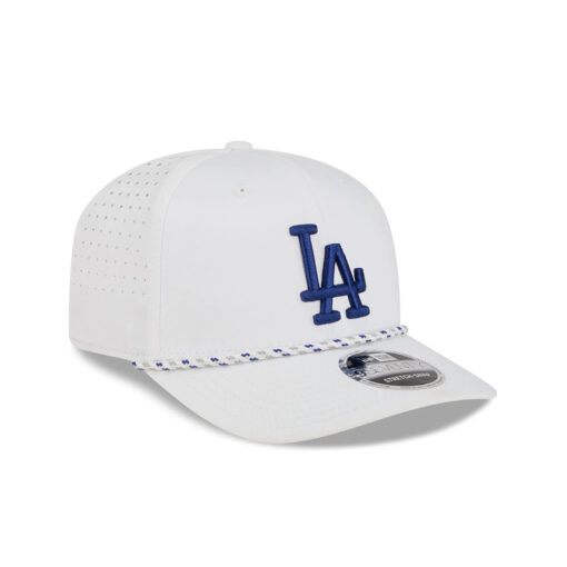 Los Angeles Dodgers Performance Rope Optic White Embroidered Stretch Snap Cap